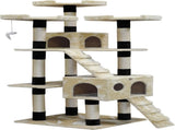 CARLA HOME 180cm Cat Tree Tower for Indoor Cats with Dual Condos, Plush Perches, Sisal Scratching V178-36385