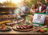 ASMOKE 20lbs x2 Premium Apple Wood Pellets Smoker & Grill Natural Sweet Fruit Flavour BBQ Fuel V642-ASMOKE-9.5KG-X-2--(19-KG)-OF-100%-PURE-APPLEWOOD-PELLETS