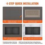 VEVOR 33.02 x 63.5 cm No Tile Shower Niche 304 Stainless Steel, Wall-Inserted Niche Recessed Double V952-BXGLYBK2C13YEJQ0NV0