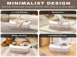 Large Woven Blanket Basket, Storage Baskets for Organizing,Rectangle Cotton Rope Toy Basket for V1366-AZ2-W-18250