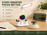 Study Smarter Bundle LED Reading Lamp with Smart Display Pen Holders & White Magnetic Countdown V888-ELOSUNG54244