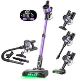 Cordless Vacuum Cleaner, 10 in 1 Stick Vacuum with Powerful Suction, Hose, Green LED Light, V1313-AU-A27V