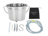 Enema Bucket Kit Stainless Steel Reusable Home Colon Cleansing Bucket for Health Care Tool 1.3L V1294-YM0703-3112230027211