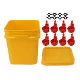 Automatic Chicken Waterer Cup with 12L Handheld Barrel Poultry Drinking Equipemnt for Goose Duck V1294-YM0706-3111230182714