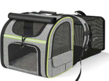 Expandable Cat Backpack, Mesh Breathable, for Small Dogs & Puppies, Travel Hiking Camping Pet V1232-KZB-CW-004