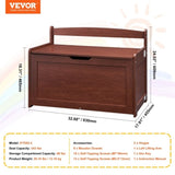 VEVOR Kids Toy Storage Bench Wooden Toy Box Chest 32.68 x 17.91 x 24.02" Cherry V952-XTETCWDYHLBCRKUO3V0