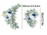 Wedding Arch Decorations Set of 2 Reusable Artificial Hanging Flowers Floral Swag - Greenery Garland V1369-AZ3-W-13598