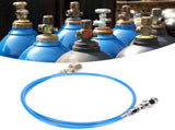 CGA320//TR21-4 Soda Hose Adapter 50in CO2 Gas Cylinder Refilling Connector Accessory Blue V1294-YM0901-3113210023711