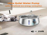304 Stainless Steel Automatic Pet Water Fountain, 4L Cat Water Dispenser with Transparent Window, V1341-ZY-G9RDNHD8-C