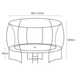 Kahuna Classic 14 ft Trampoline TRA-KAH-14-OR