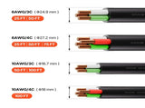 7.62 m 6AWG Portable Power Cable , Heavy Duty 600V SOOW Electrical Power Cable, V952-BXSDYXSOOWDLLUJEO001V8