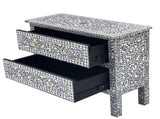 MOTHER OF PEARL HAND MADE SWIRL CHEST DRAWS V742-FEH2