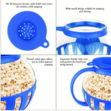 Microwave Glass Popcorn Bowl, High Borosilicate Heat Resistant, Multi-Functional Measuring Lid, V1232-BMHW-001