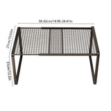 Expandable Cabinet Storage Shelf Stackable Organizer Rack for Kitchen Pantry Counter - Adjustable V1366-AZ2-W-19790