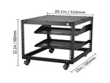 9U Open Frame Rack, 584.2 to 1016 mm Adjustable Depth, Free Standing or Wall Mount Network V952-KFSJJHS9UJL25B27FV0
