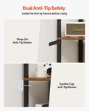 VEVOR 5 Tier Corner Shelf Tall Corner Stand with LED Light Narrow Display Rack V952-ZLSZJSNJTMK655TLO001V9
