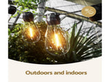 17m Solar Festoon Lights Outdoor LED String Light Christmas Party Decor LIGHT-B-SOLAR-ST64-15-WW