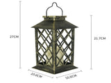 2Pack Solar Lantern , Outdoor Garden Hanging Lanterns, 3X Longer Waterproof LED Flickering Flameless V1370-AZ4-01056