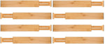 8 Pack Bamboo Adjustable Kitchen Drawer Dividers V178-36045