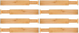 8 Pack Bamboo Adjustable Kitchen Drawer Dividers V178-36045