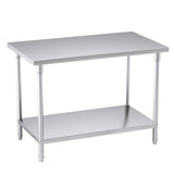 SOGA 120*70*85cm Commercial Catering Kitchen Stainless Steel Prep Work Bench WORKBENCHSS2009120CM