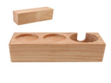 Wooden Coffee Tamper Holder 3 Hole Slip Resistant Coffee Tamping Station for Cafes Home Restaurant V1294-YM0717-3118220188112