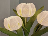 Tulip Night Light Soft Light Exquisite Ceramics PU Flower Table Lamp for Bookstores Cafes Battery V1294-YM0626-3119220194711