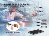 Lab Stand Support, Laboratory Retort Support Stand Set, Steel Lab Stand 23.6" Rod and 8.3" x 5.3" V952-SYZJJP1JT60C60P2LV0