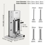 Sausage Stuffer 5LBS/3L Capacity Homemade Sausage Maker Stainless Steel V952-SDLSBXGGCJ3L2X1I2V0