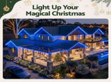 Jingle Jollys 32M Christmas Lights Solar Icicle String Lights 960 LED Blue XM-LED-960-IC-BL-40M-SLA
