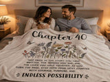 50' x 60' Chapter 40 Turning 40 Throw Blanket, 40th Birthday Gifts for Women Mom Sister Friend, 1986 V1192-AZ-W-26281
