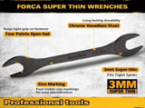 ELEAD 19Pcs 3mm Super Thin Wrench Set SAE Metric Chrome Vanadium Steel Tools V465-70020
