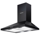 Devanti 600mm Range Hood 60cm Rangehood Black RH-D-A17-60-BK