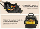 Tool Backpack Durable Tool Bag Organised Tool Storage Professional Tool - Black - Size regular V1106-148-657192-BLK-REGULAR