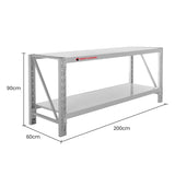 Centurion 2-Layer Work Bench 400kg - Grey BCH-2LY-GY