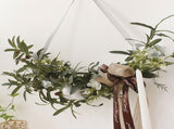 Simulation Silks Artificial Olive Branch Leaves Cotton Wreath Lintel Decoratives Table V1294-YM0523-220217LW04-2