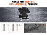 Single Post Handrail for Outdoor 1-3 Steps, 40.5" L x 35.4" H Metal Bent Stair Handrails, Floor V952-LZKFSHS405INENIH7V0