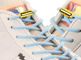 harmtty 1 Pair Sneaker Shoelaces Wear-resistant Elastic with Metal Buckles Lock Shoe Laces for Slip V1189-WXFWAL-20260319-00382