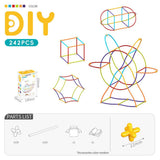 DIY Flexible Straw Building Blocks for Kids Ages 3-6, Creative Educational Construction Toy Set with V1341-ZY-WNQ3NT35-723PCS