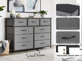 Artiss Chest of 9 Drawers Storage Dresser Tallboy Dark Grey DIY-CDR-9D-DA-GY