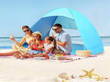 Pop Up Beach Tent 3-4 Person UPF 50 Sun Shelter with Carry Bag Quick-Setup Shade for V1107-CS-LYZP1