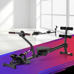 Everfit Hydraulic Rowing Machine Rower 12 Levels Resistance Exercise Fitness Gym Cardio ROWING-C-OIL-12L-B-BK