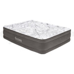 Bestway Air Mattress Queen Inflatable Bed 46cm Airbed Decorated Surface Grey BW-RA-BED-Q-FO-46