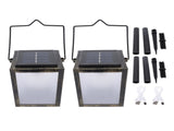 2PCS 3D Solar Lantern Rain Proof Weather Proof Flickering Outdoor Lantern for Garden Patio Landscape V1294-YM0901-3119250008411