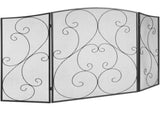 Fireplace Screen 3 Panel, Sturdy Iron Mesh Fireplace Screen, 122CM Spark Guard Cover, No V952-BLMHSFG4555I9GTXEV0