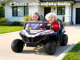 Rigo Kids Ride On Car Electric Toys Cars Headlight Music Remote Control Pink RCAR-UTV-2S-PK