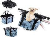 Dog Bike Basket, Foldable Bicycle Basket with Handlebar Mount, Quick Release Detachable Front Basket V1237-ZY-924-262