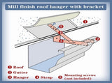 25 Sets 5inch Aluminum Roof Gutter Hanger with Straps for Fixing Without Eaves, Ideal for Aluminum V1369-AZ3-W-11614