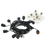 String Light Kit AC220-240V 15W 33.5Ft E27 Base Socket Holder 10PCS LED Filament Lamp 2 Spare Bulbs V1294-YM0901-LT022UK