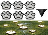 10Pack Paw Solar Lights Outdoor, Cute Dog Paw Solar Lights with 1 LED, Dual White & Warm Light IP65 V1107-124-70642-WAR-10PACK